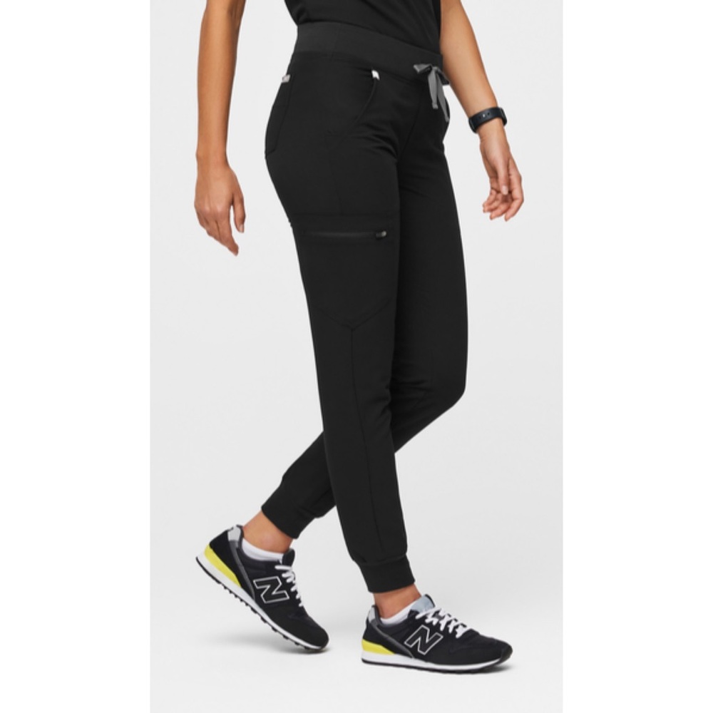 Figs Zamora Jogger Scrub Pants Solid Black Nursing Size XL